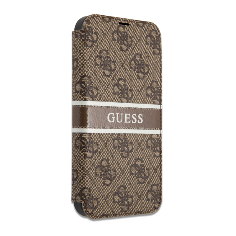 Torbica na preklop Guess Bk Pu 4G Stripe za iPhone 13 6.1 braon (GUBKP13M4GDBR)