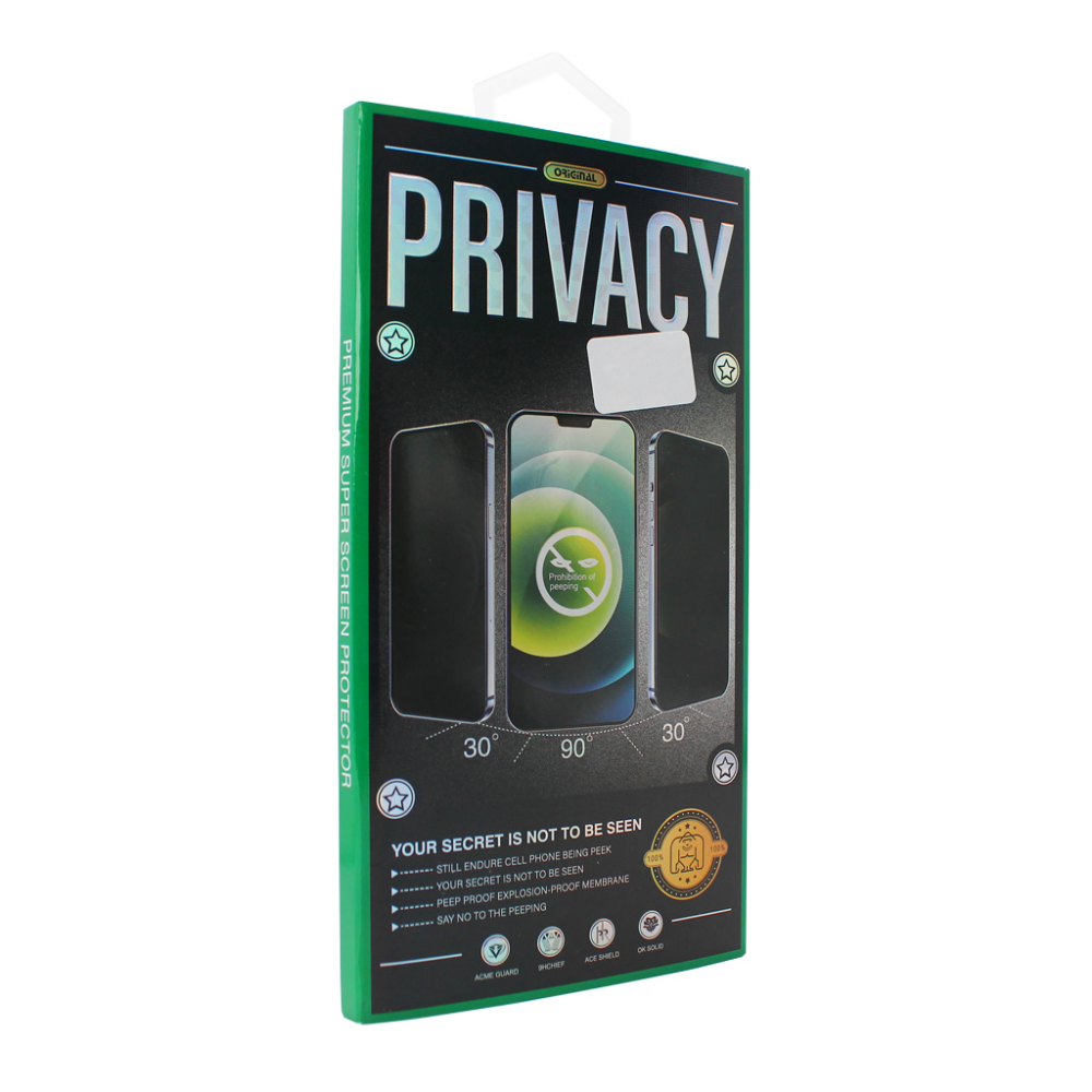 Zastitno staklo Tempered Glass Privacy 2.5D full glue za Samsung S901B Galaxy S22 5G crni (fingerprint unlock)