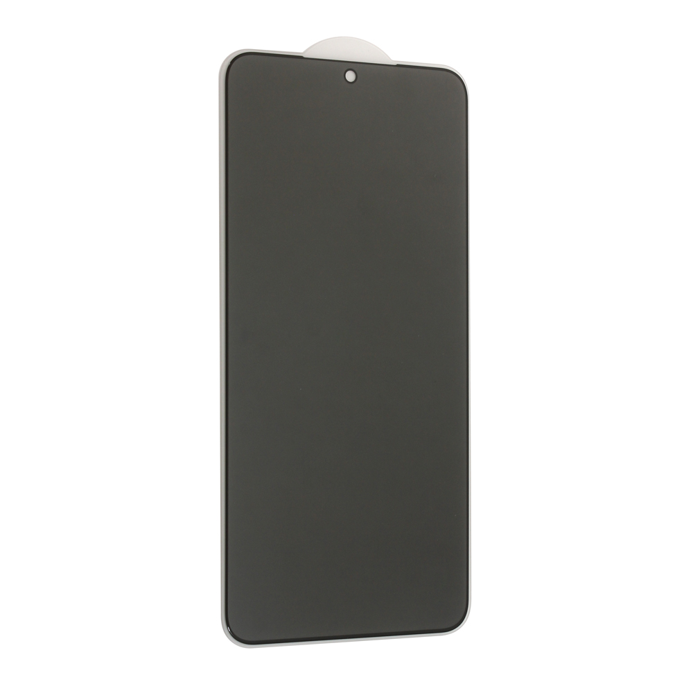 Zastitno staklo Tempered Glass Privacy 2.5D full glue za Samsung S901B Galaxy S22 5G crni (fingerprint unlock)