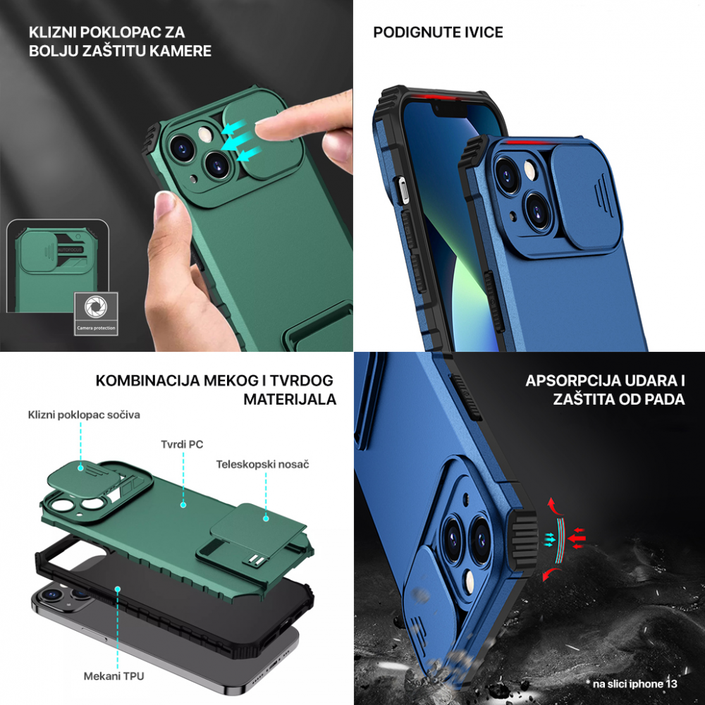 Torbica Crashproof Back za Samsung A035G Galaxy A03 (EU) crvena