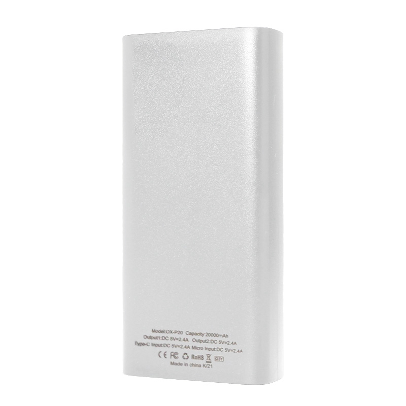 Power bank prenosiva baterija Oxpower P20 20000 mAh bela