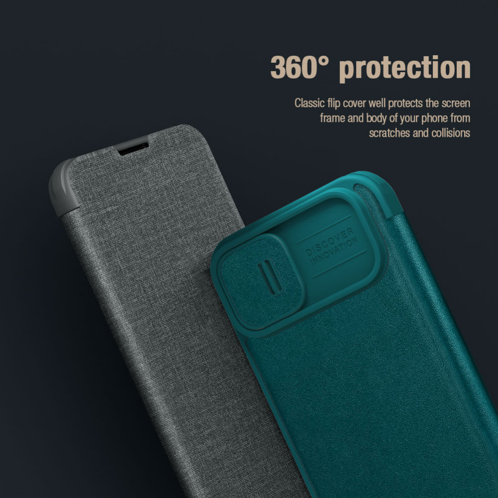 Torbica Nillkin Qin Pro (plain leather) za iPhone 14 Plus 6.7 crna