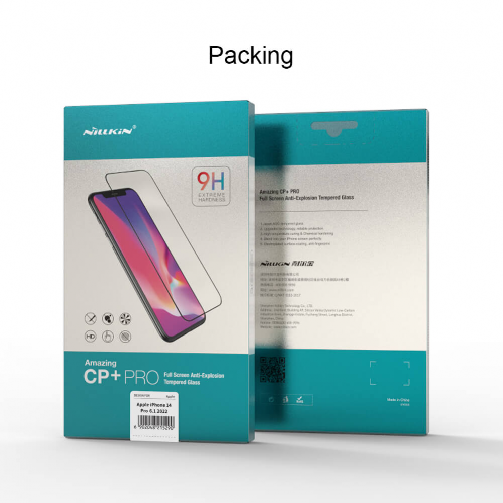 Zastitno staklo Tempered Glass Nillkin CP+ Pro za iPhone 14 Pro 6.1 crni