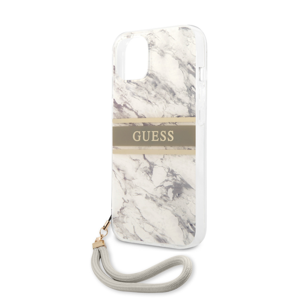 Torbica Guess Marble Strap za iPhone 13 6.1 siva (GUHCP13MKMABGR)