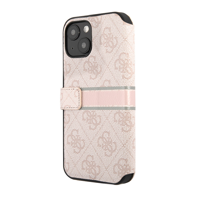 Torbica Guess Stripe Bk Pu za iPhone 13 6.1 roze (GUBKP13M4GDPI)