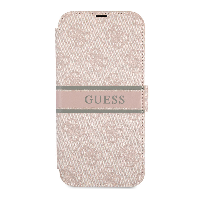Torbica Guess Stripe Bk Pu za iPhone 13 Pro 6.1 roze (GUBKP13L4GDPI)