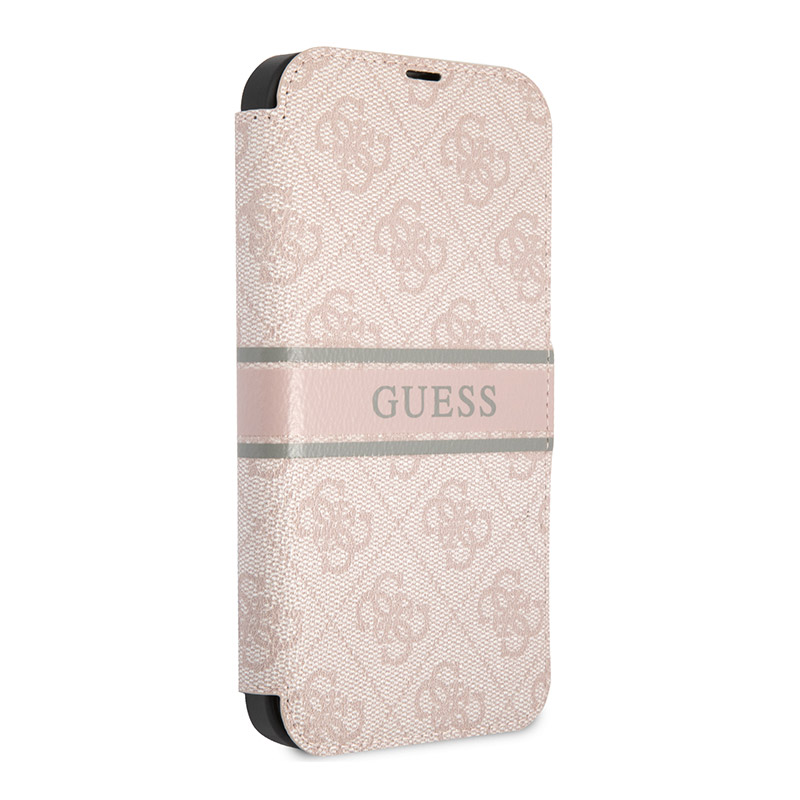 Torbica Guess Stripe Bk Pu za iPhone 13 Pro 6.1 roze (GUBKP13L4GDPI)