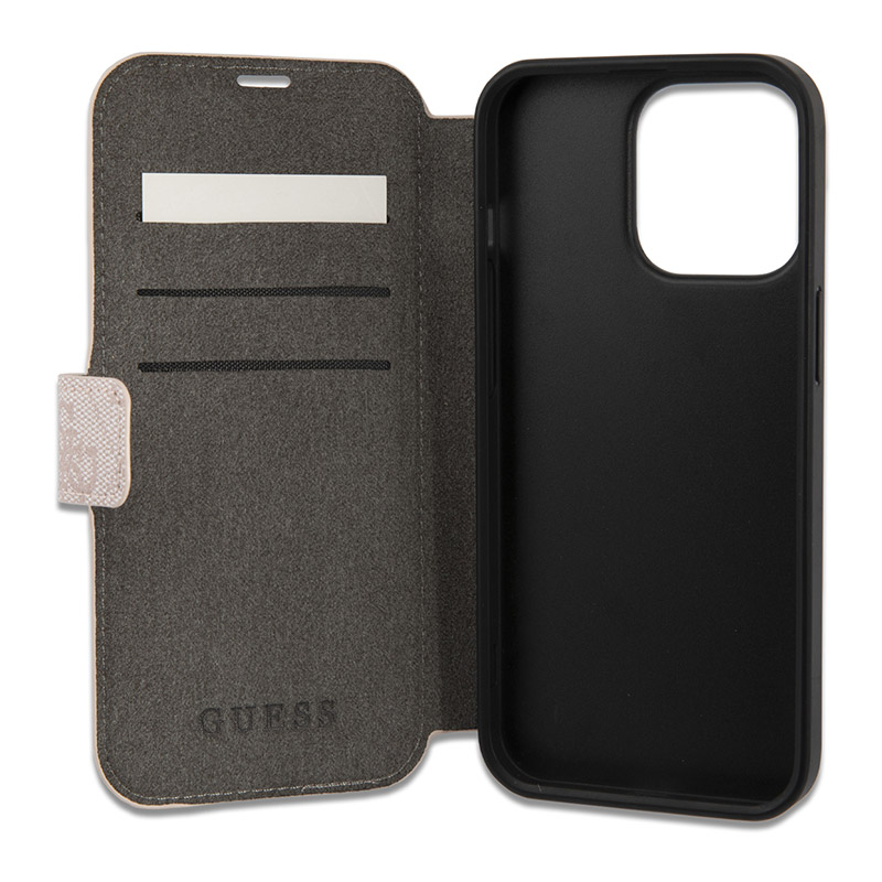 Torbica Guess Stripe Bk Pu za iPhone 13 Pro 6.1 roze (GUBKP13L4GDPI)