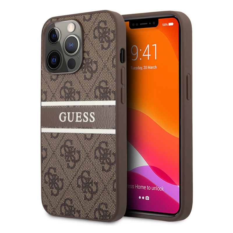 Torbica Guess Stripe za iPhone 13 Pro 6.1 braon  (GUHCP13L4GDBR)