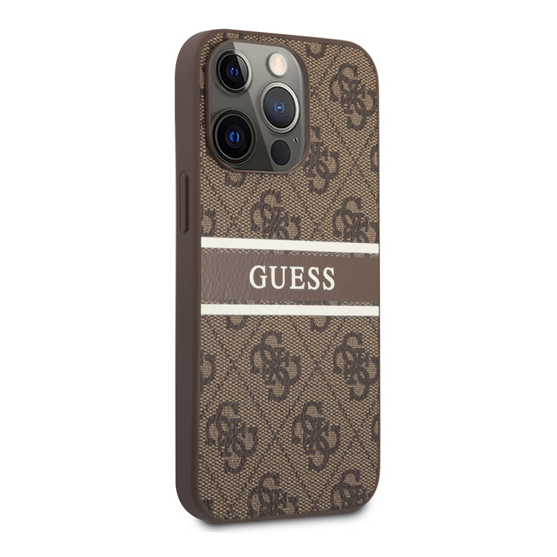 Torbica Guess Stripe za iPhone 13 Pro 6.1 braon  (GUHCP13L4GDBR)