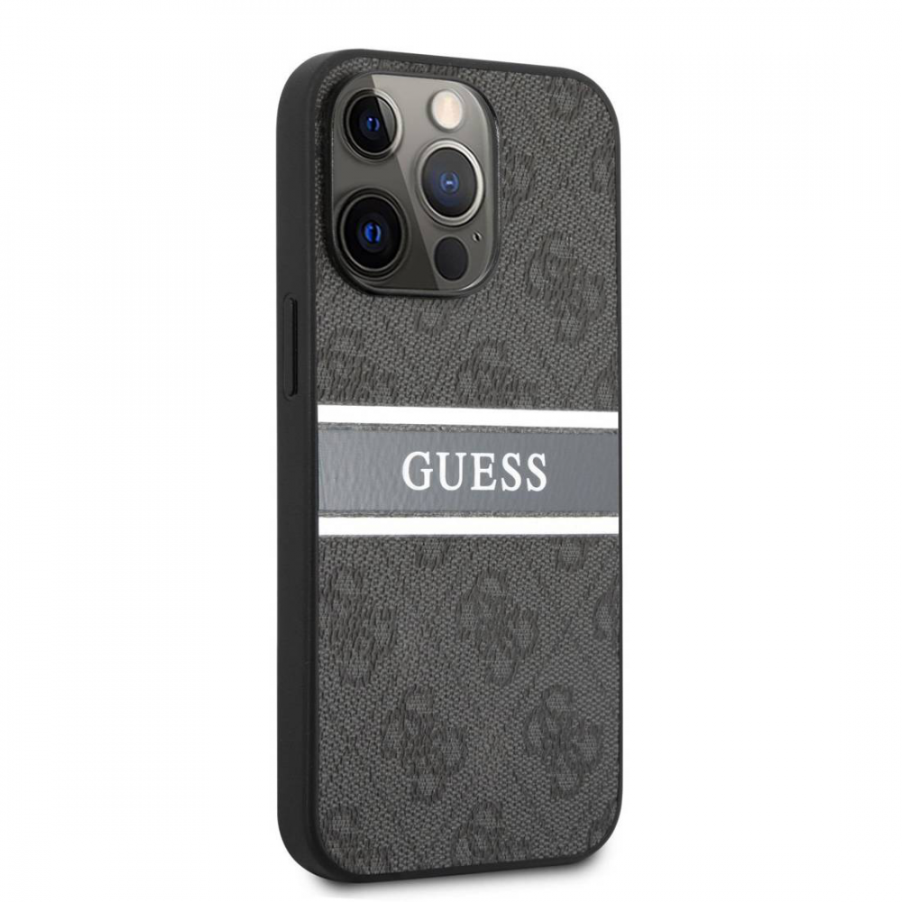 Torbica Guess Stripe za iPhone 13 Pro 6.1 siva (GUHCP13L4GDGR)