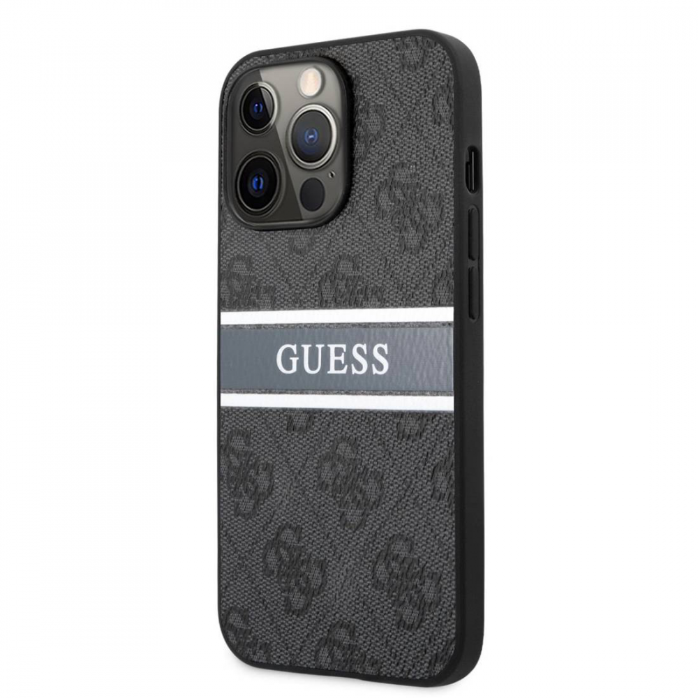 Torbica Guess Stripe za iPhone 13 Pro Max 6.7 siva (GUHCP13X4GDGR)