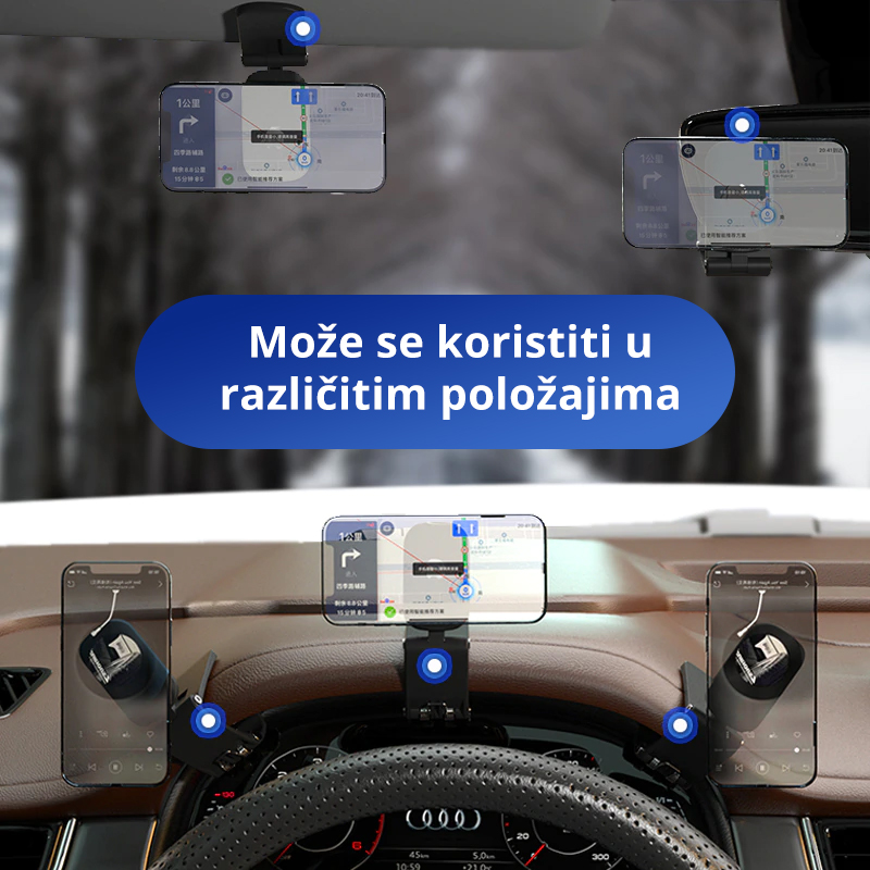 Univerzalni auto drzac magnetic sivi