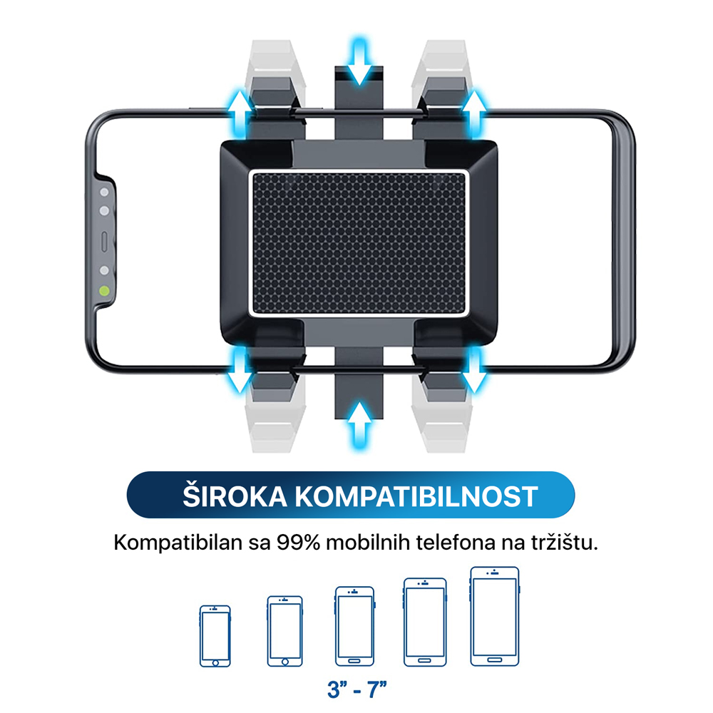 Drzac za mobilni telefon za retrovizor  4.7" - 6.7"
