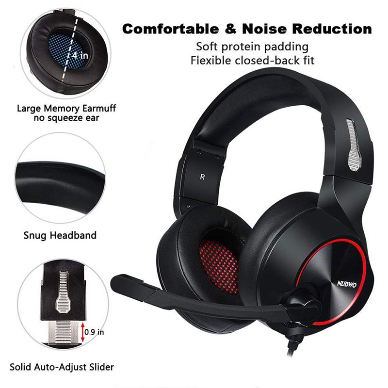 Slusalice Gaming Nubwo N11D 3.5mm crno crvene