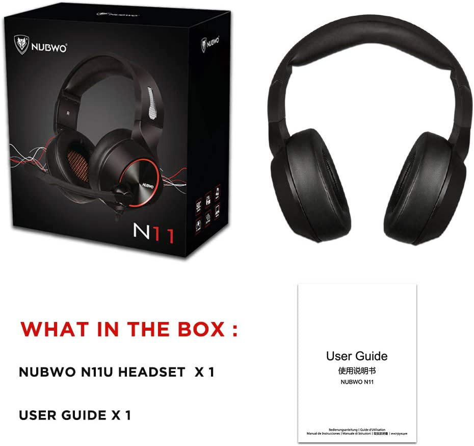 Slusalice Gaming Nubwo N11U LED USB crno crvene