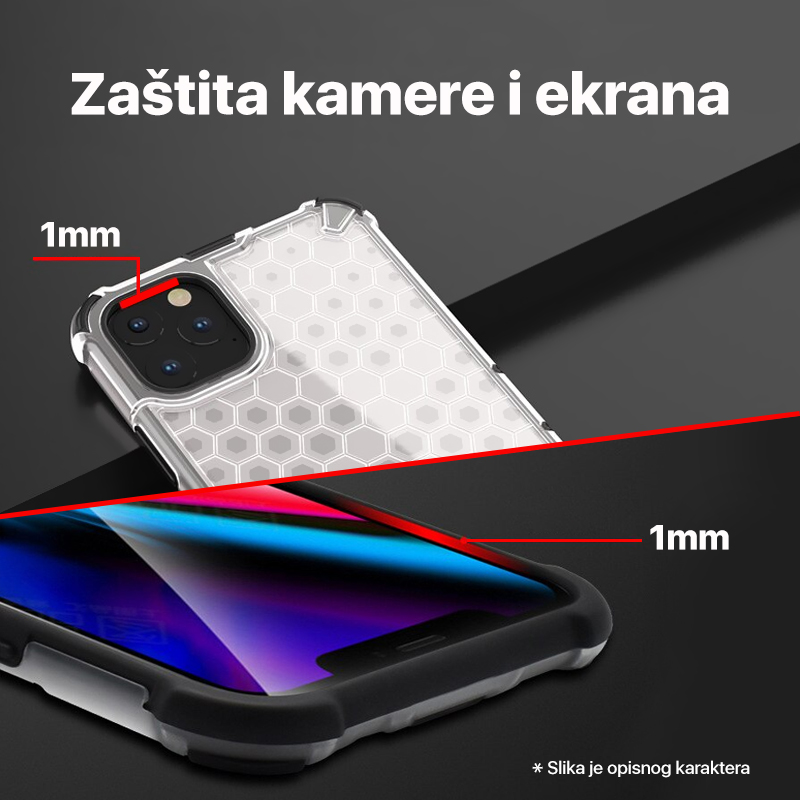 Torbica Honeycomb za iPhone 14 Plus 6.7 crna