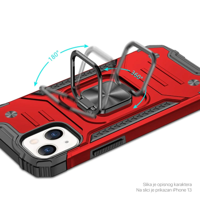 Torbica Hard Border Ring za iPhone 14 Plus 6.7 crna