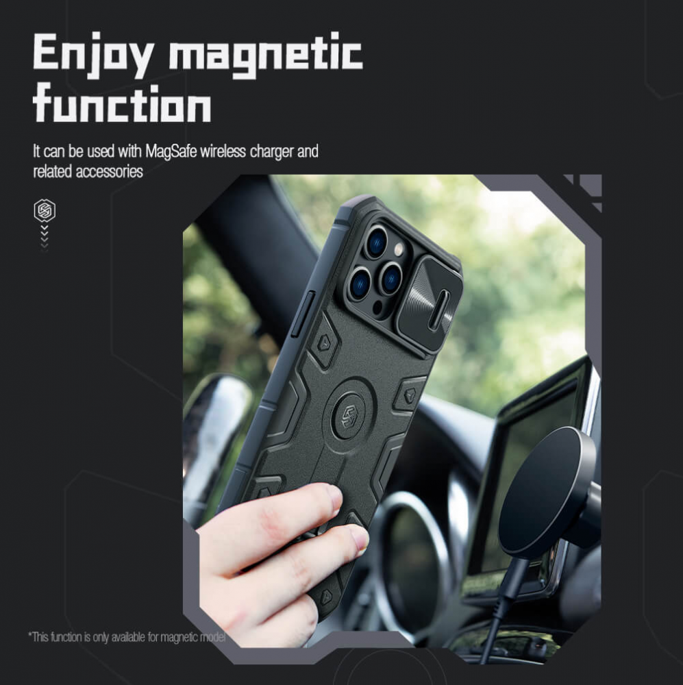 Torbica Nillkin CamShield Armor Pro Magnetic za iPhone 14 Pro Max 6.7 zelena