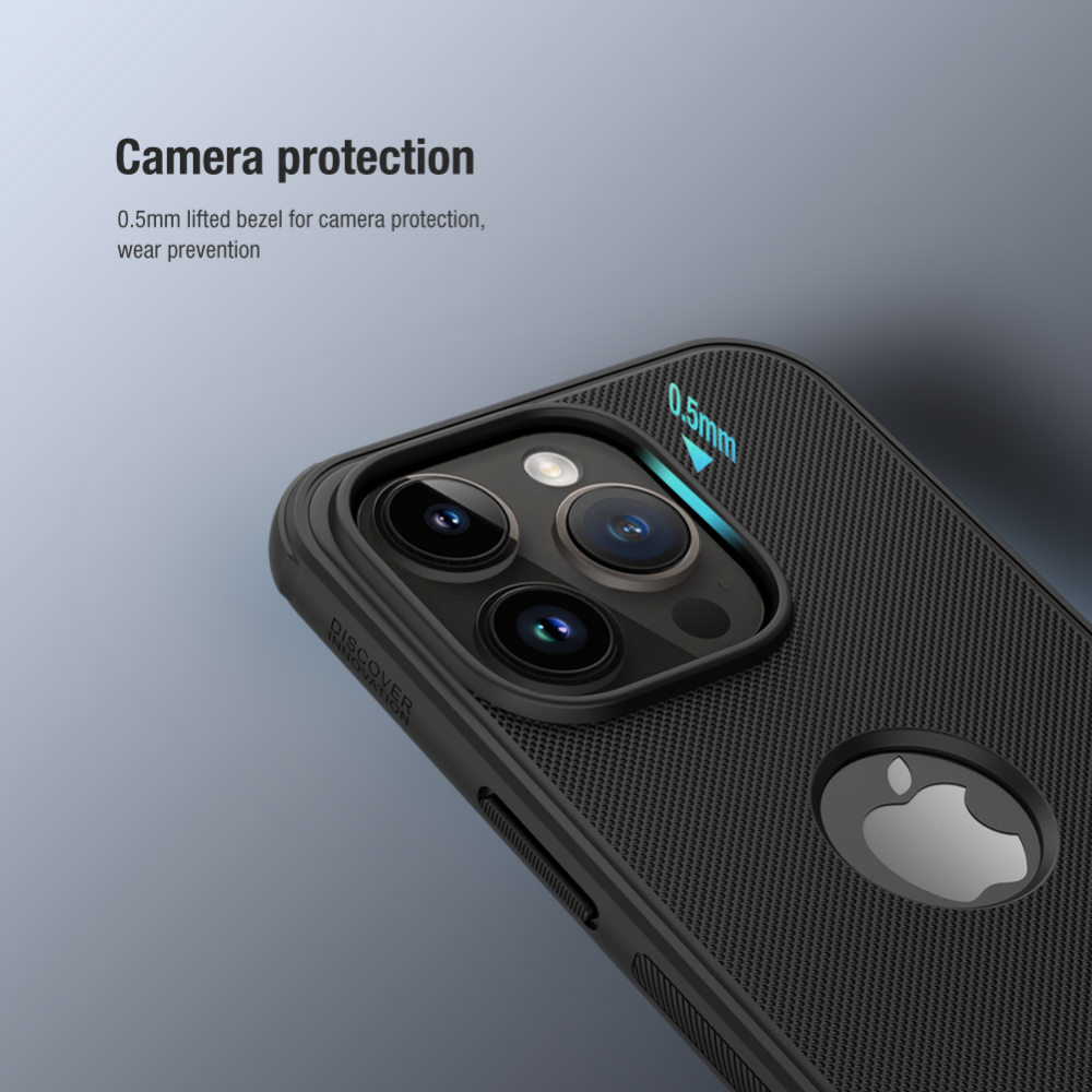 Torbica Nillkin Scrub Pro za iPhone 14 Pro 6.1 crna (sa otvorom za logo)