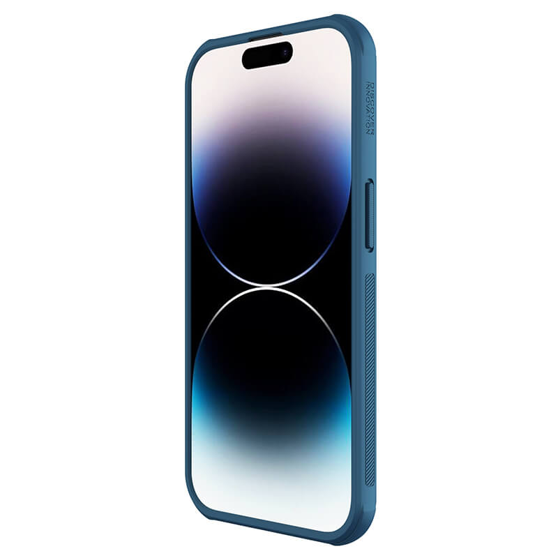 Torbica Nillkin Scrub Pro za iPhone 14 Pro 6.1 plava (sa otvorom za logo)