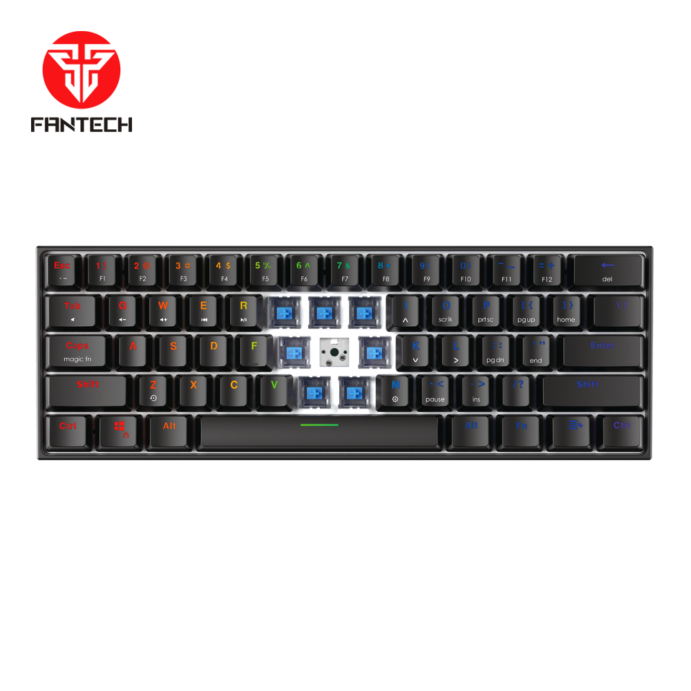 Tastatura Mehanicka Gaming Fantech MK857 RGB Maxfit61 FROST crna (Blue switch)