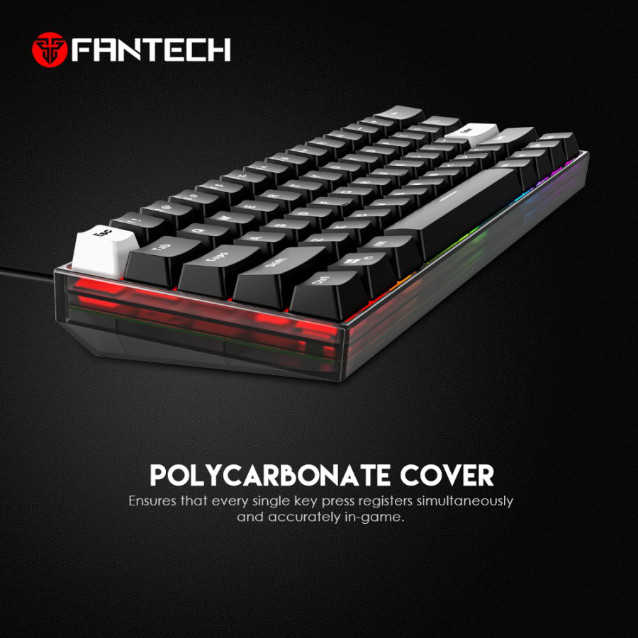 Tastatura Mehanicka Gaming Fantech MK857 RGB Maxfit61 FROST crna (Blue switch)