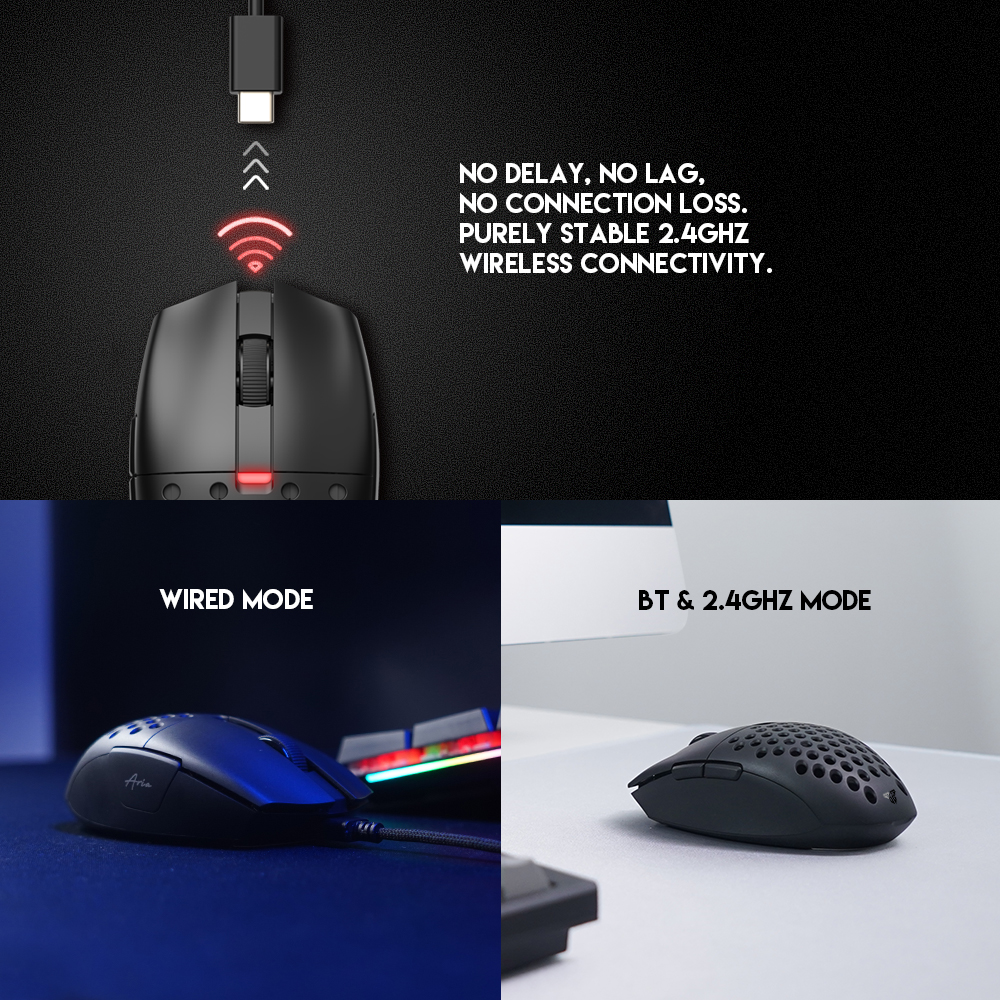 Mis Wireless Gaming Fantech XD7 Aria crni