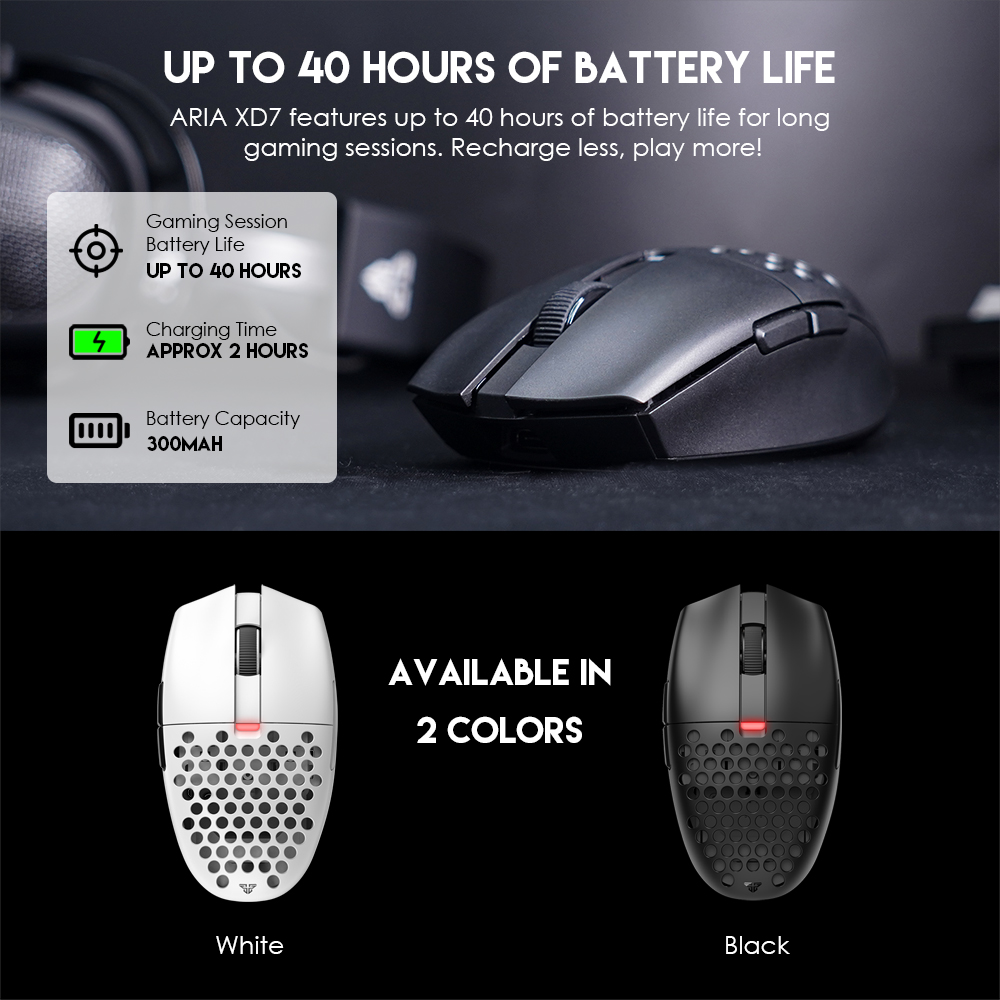 Mis Wireless Gaming Fantech XD7 Aria crni