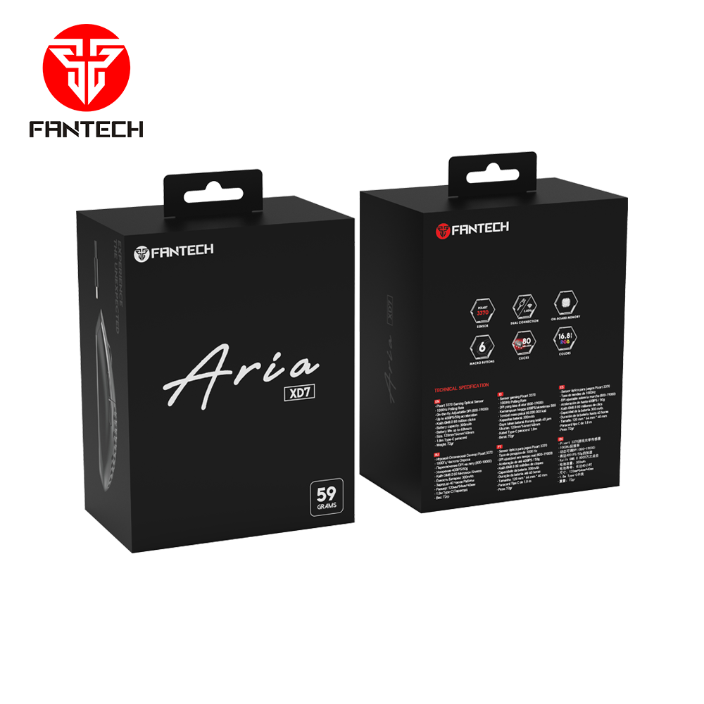 Mis Wireless Gaming Fantech XD7 Aria crni