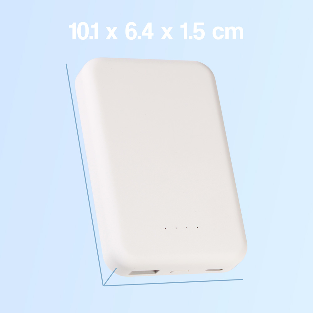 Power bank prenosiva baterija Magsafe PD 5000 mAh bela