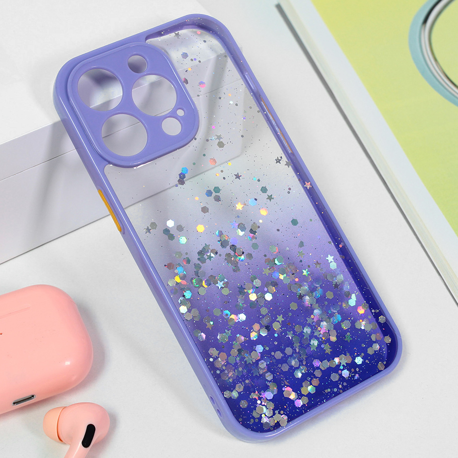 Torbica Frame Glitter za iPhone 14 Pro Max 6.7  ljubicasta