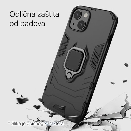 Torbica Cube Ring za iPhone 14 Plus 6.7 crna