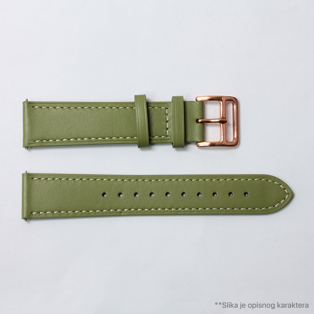 Narukvica kozna klasik za smart watch Samsung 4, 5 20mm bela