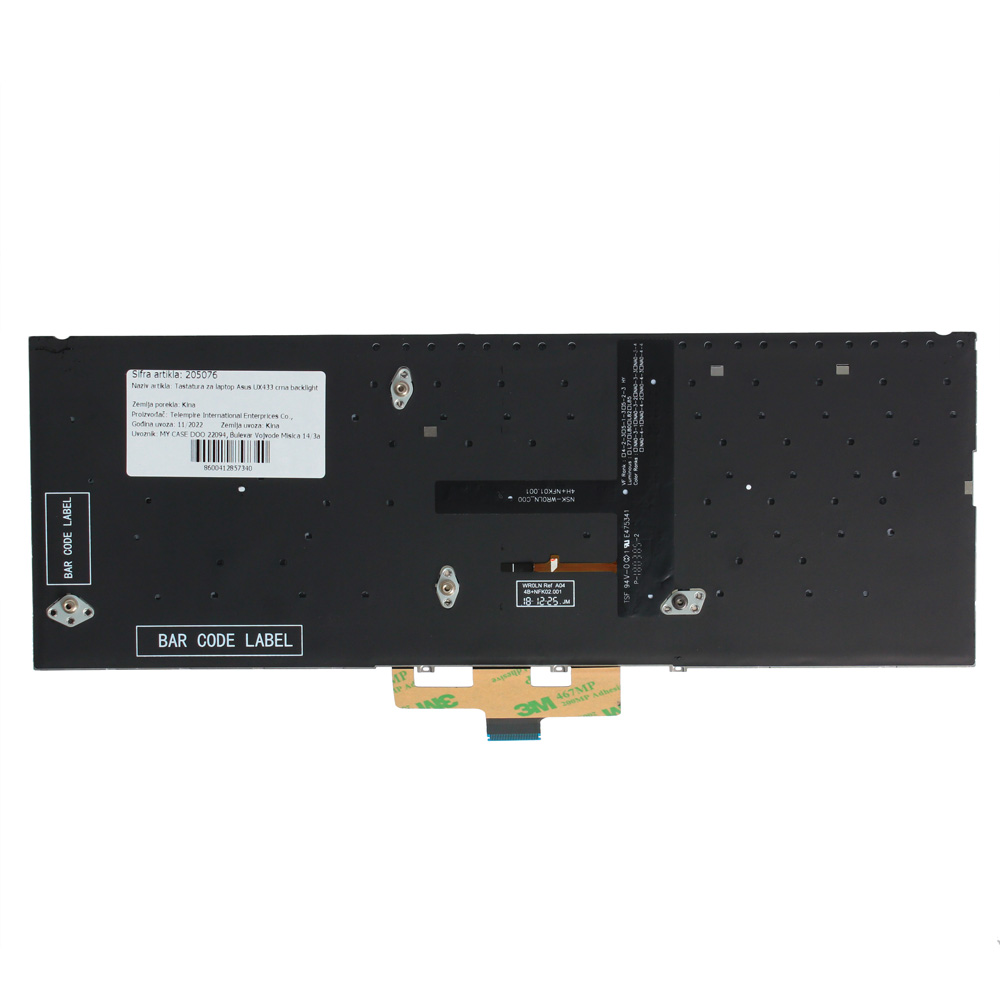 Tastatura za laptop Asus UX433 crna pozadinsko osvetljenje