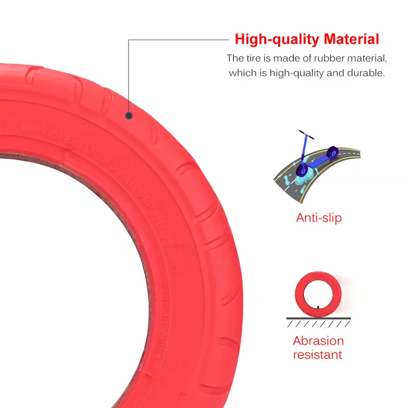 Guma za elektricni trotinet Xiaomi M365/1s/essential/Pro1/Pro2/mi3/Pro4 N11-3 crvena 10*2 inch