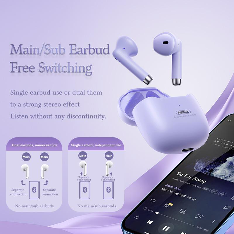 Bluetooth slusalice REMAX Marshmallow Series  TWS-19 crne