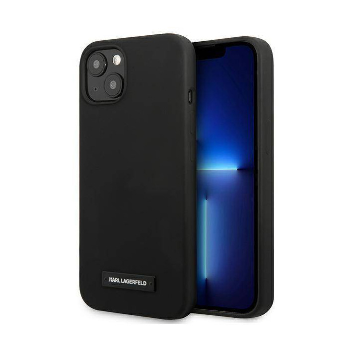 Torbica Karl Lagerfeld Hc Silicone Plaque za iPhone 13 6.1 crna (KLHCP13MSLMP1K)