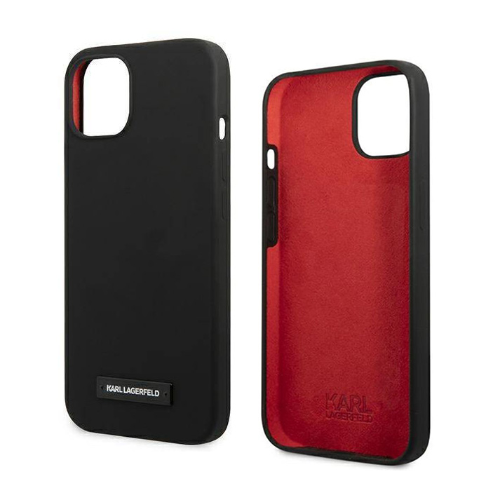 Torbica Karl Lagerfeld Hc Silicone Plaque za iPhone 13 6.1 crna (KLHCP13MSLMP1K)