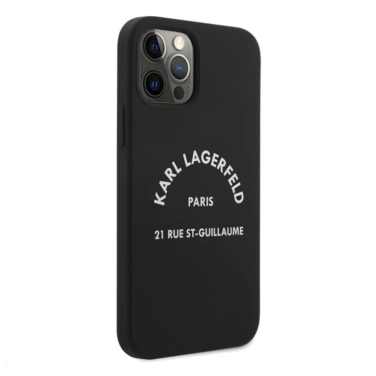 Torbica Karl Lagerfeld Hc Silicone RSG za iPhone 12/12 Pro 6.1 crna (KLHCP12MSLSGRBK)