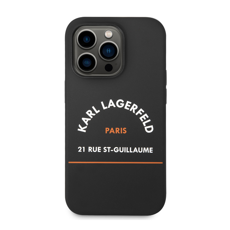 Torbica Karl Lagerfeld Hc Silicone RSG za iPhone 14 Pro 6.1 crna (KLHCP14LSRSGHLK)