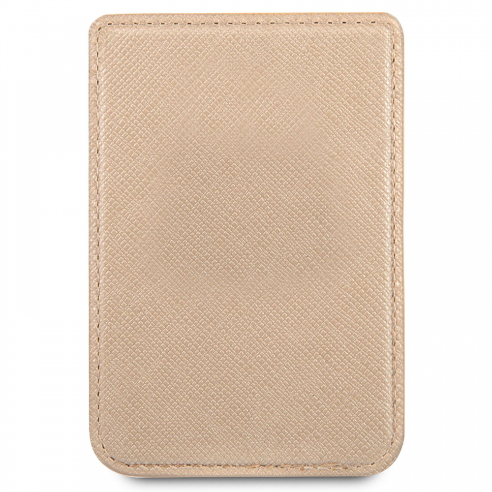 Torbica za kartice Guess Wallet Cardslot Sticker 3M Saffiano Script zlatna (GUCHSSAGO)