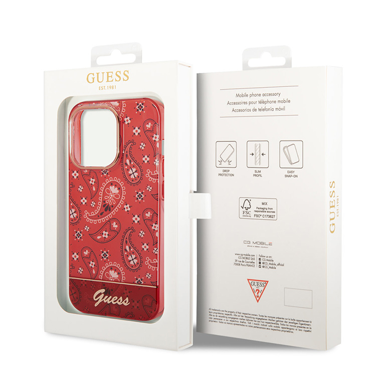 Torbica Guess Hc IML Electro Cam Raisley za iPhone 14 Pro 6.1 crvena (GUHCP14LHGBNHR)