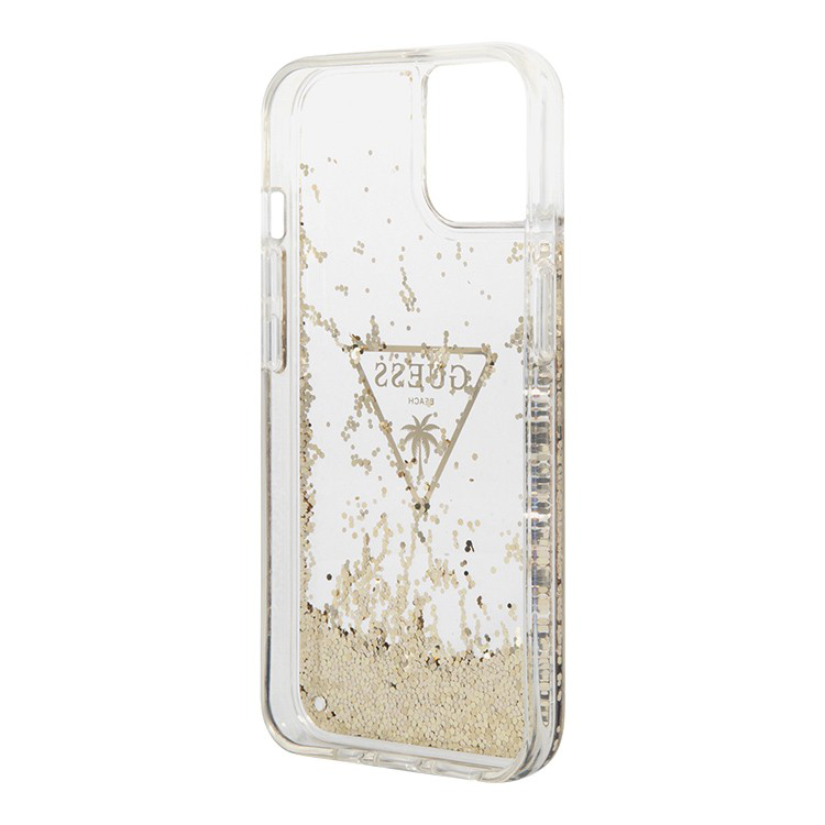 Torbica Guess Hc Liquid Glitter Triangle za iPhone 14 6.1 transparent (GUHCP14SLFCTPT)