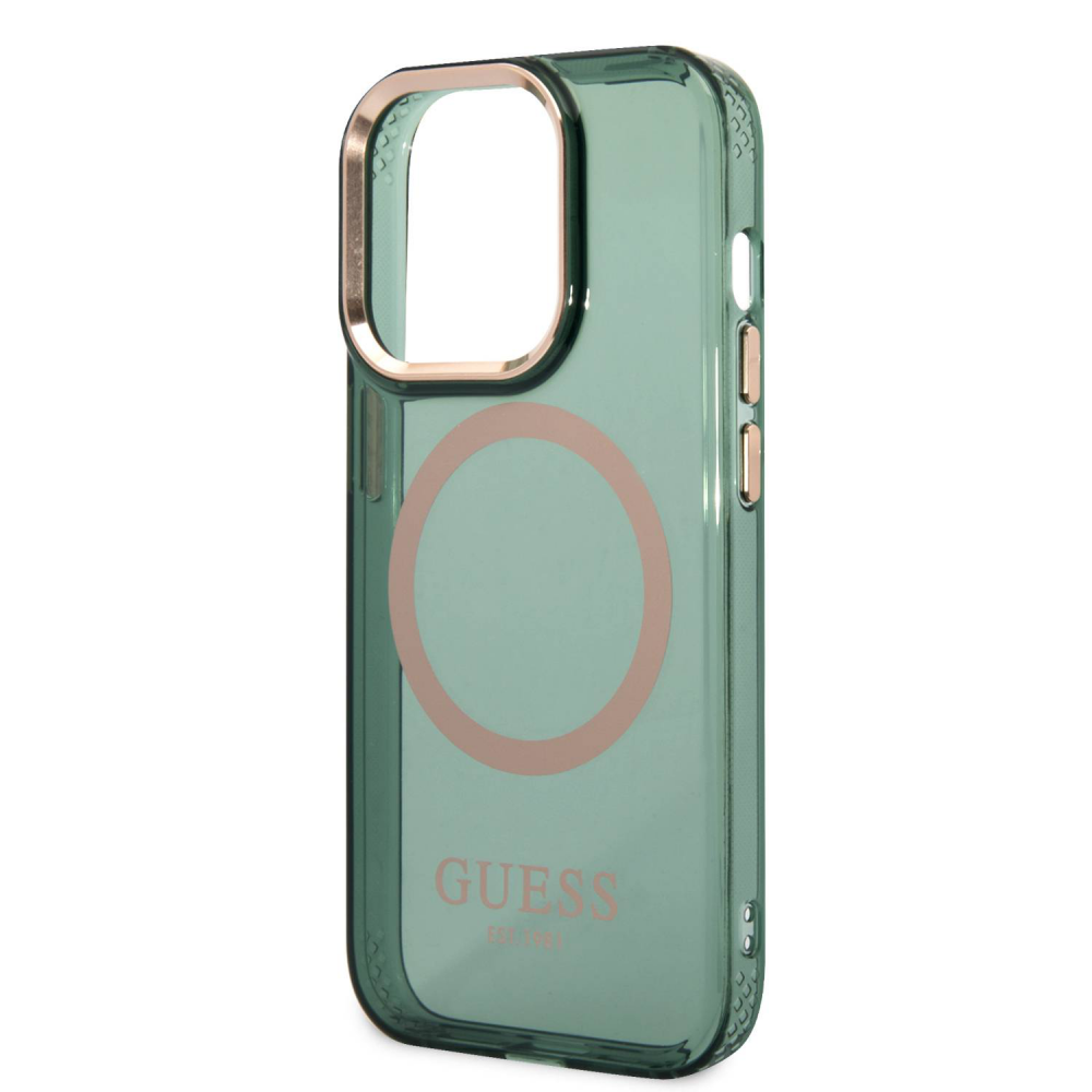 Torbica Guess Hc Magsafe Outline Translucent za iphone 14 Pro 6.1 zlatna (GUHMP14LHTCMA)