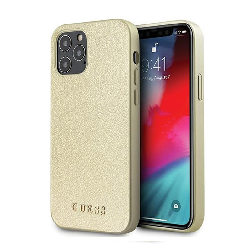 Torbica Guess Hc PC/TPU Iridescent za iPhone 12/12  Pro 6.1 zlatna (GUHCP12MIGLGO)