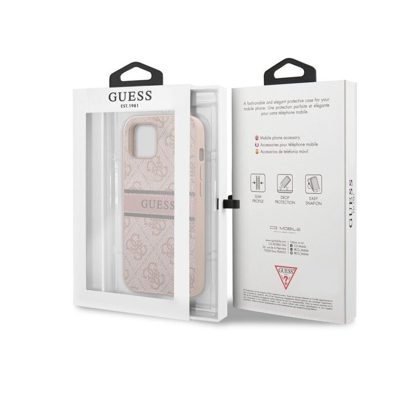 Torbica Guess Hc PU 4G Stripe za iPhone 14 6.1 pink(GUHCP14S4GDPI)