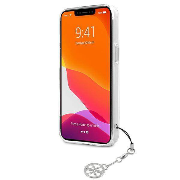 Torbica Guess 4G Stripe Charm za iPhone 13 6.1 siva (GUHCP13MKB4GGR)