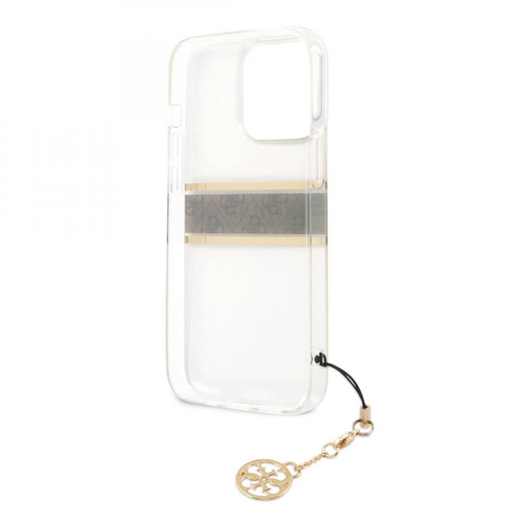 Torbica Guess 4G Stripe Charm za iPhone 13 Pro 6.1 braon (GUHCP13LKB4GBR)