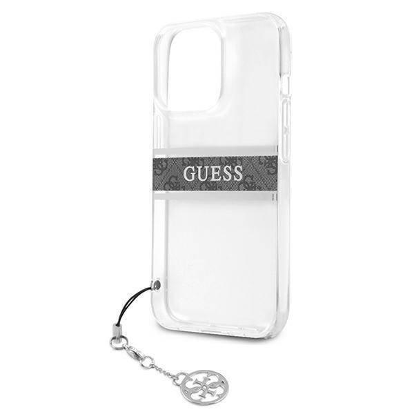 Torbica Guess 4G Stripe Charm za iPhone 13 Pro 6.1 siva (GUHCP13LKB4GGR)